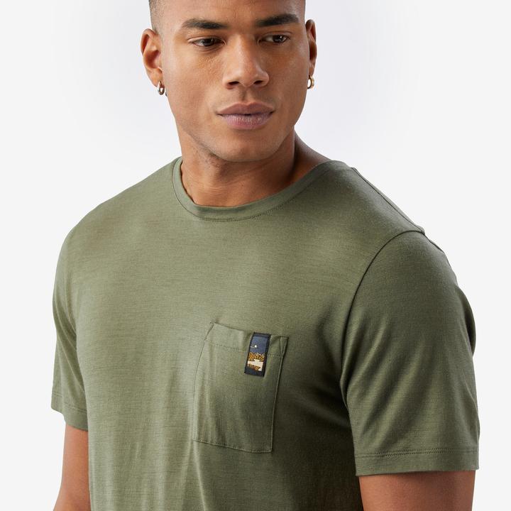 Actual product image Simond Merinoshirt Herren kurzarm 100 % Merinowolle - khaki (XXL)
