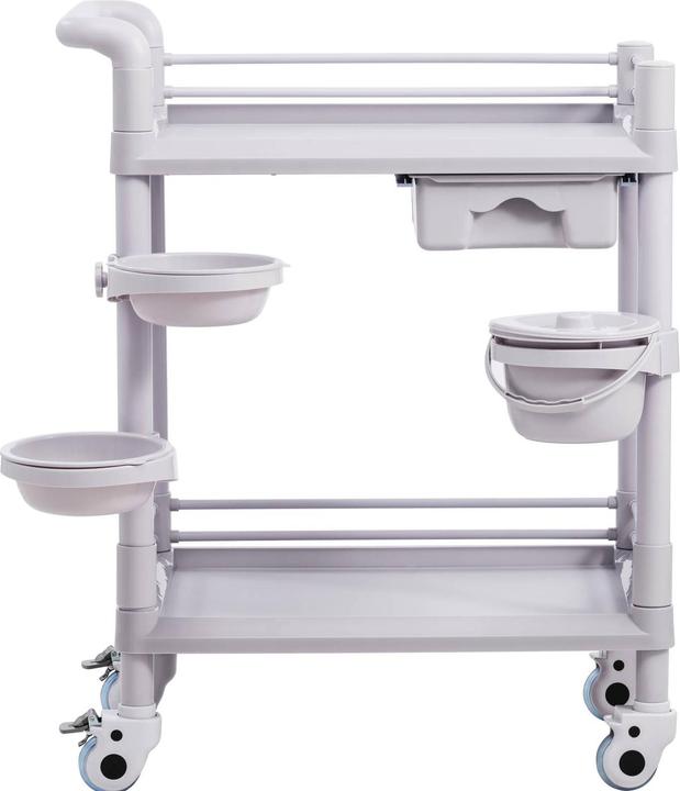 Produktbild Steinberg Laborwagen Aufbewahrungswagen Labor Rollwagen 2 Ablagen 1 Fach 20 kg