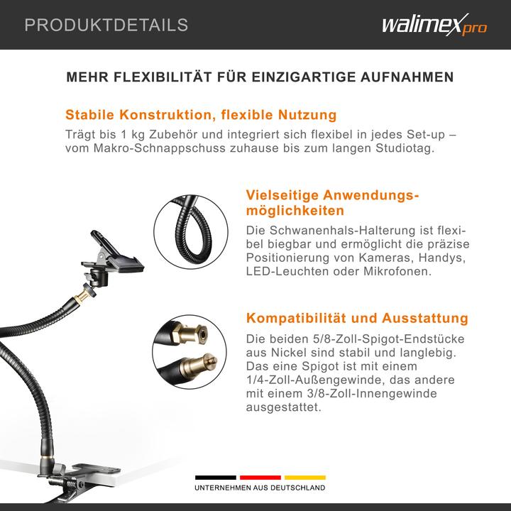 Image du produit Walimex support flexible col de cygne XL (Adaptateur pour pied)