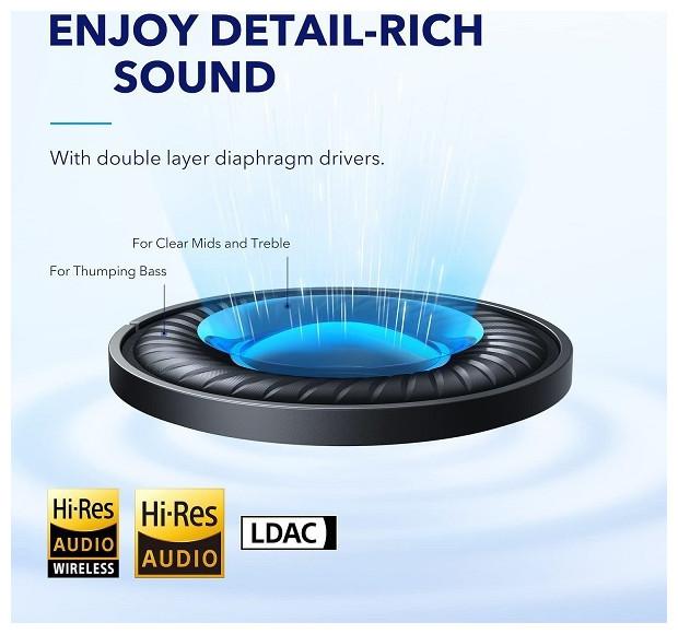 Actual product image soundcore Space Q45 (ANC, 65 h, Wireless, Cable)