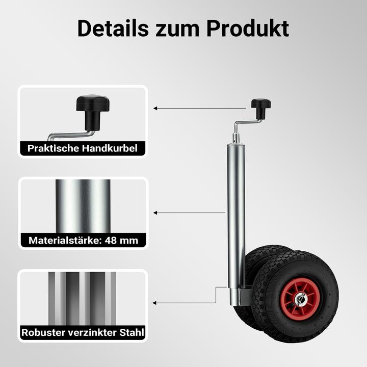 Actual product image Wiltec Double support wheel