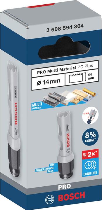 Produktbild Bosch Professional Zubehör PRO Multi Material PC Plus Lochsäge, 14 mm (14 mm)