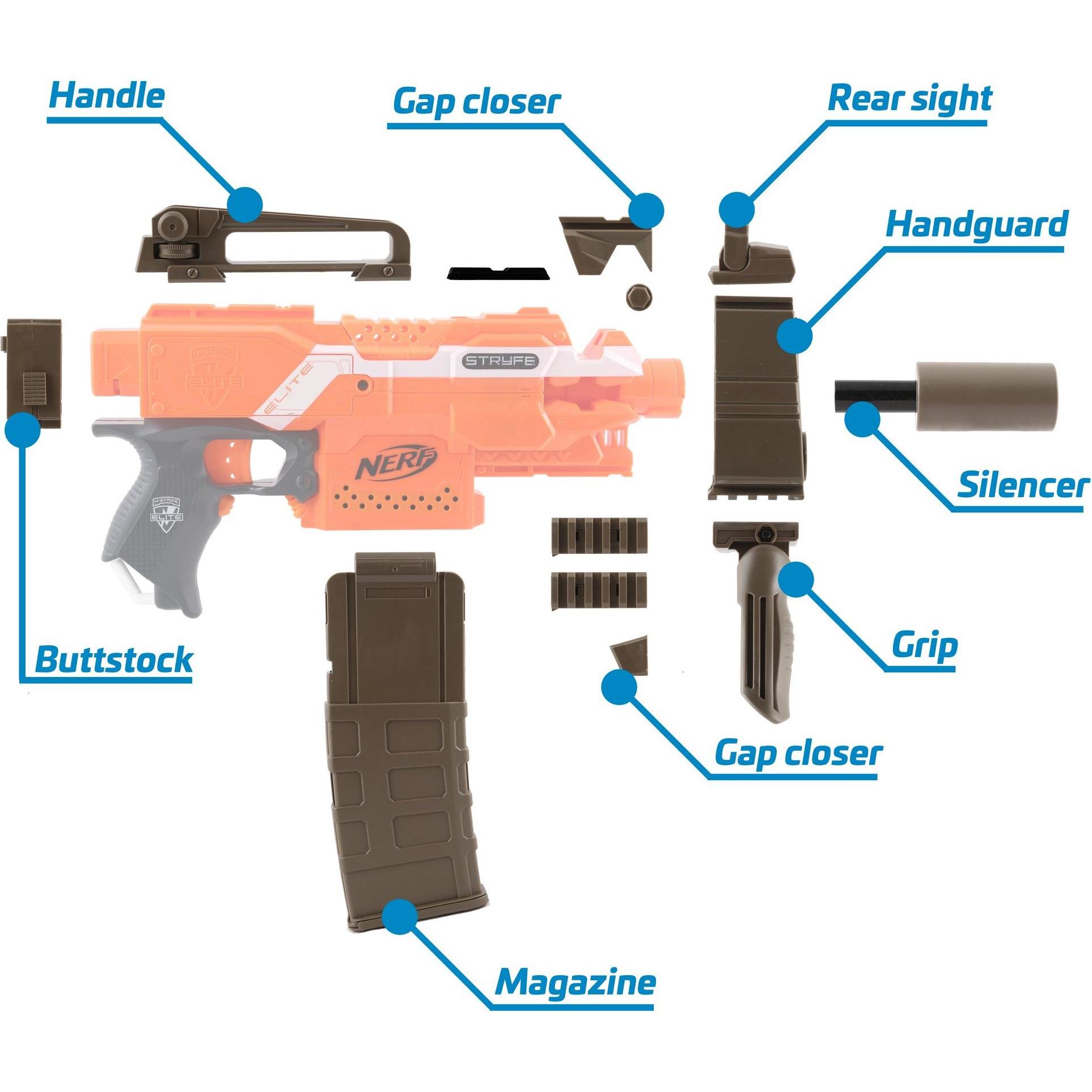 Thumbnail - Nerf SMG-Kit 2: Silencer Gun, olive