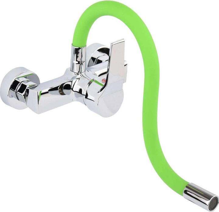 Produktbild Fala Profi Wand-Einhebel-Küchenarmatur flexibel grün 75674