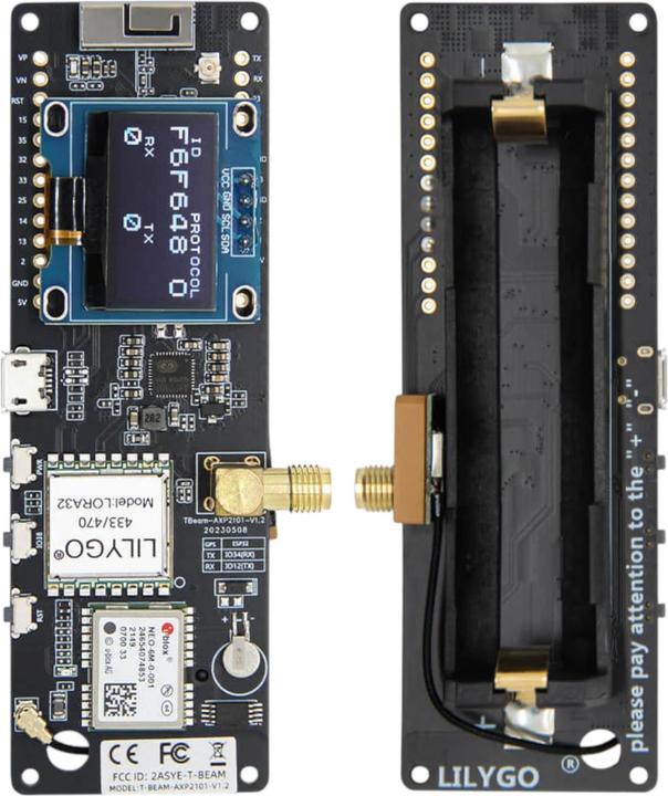 Produktbild Lilygo TTGO T-Beam ESP32 433MHz LoRaWAN mit OLED Display NEO-M8N GPS Board