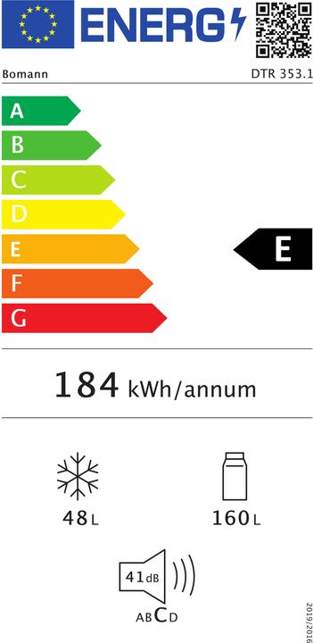 Energie-Label Bomann Dtr 353 (208 l)
