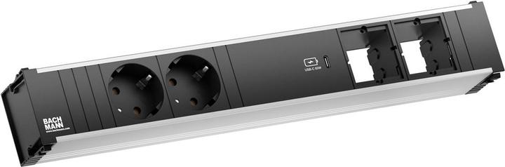 Produktbild Bachmann CONI 2xCEE7/3 1xUSB C 60W Schutzkontakt GST18 Stecker (2 x, CEE 7/3, 0.20 m)