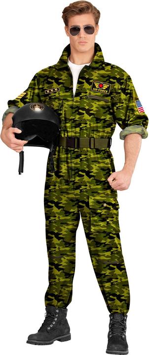 Actual product image Widmann Top Gun fighter pilot jumpsuit camouflage (L, M, S, XL)