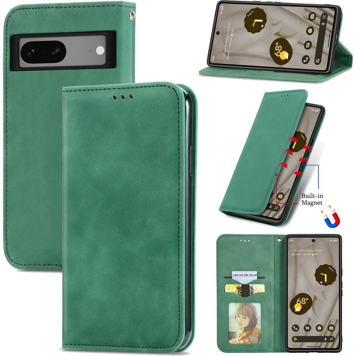 Thumbnail - König Design Hülle Handy Schutz für Google Pixel 7A Case Cover Klapp Tasche Wallet Etuis Neu (Google Pixel 7a), Smartpho...
