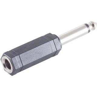 Shiverpeaks -BASIC-S--Adapter, Klinkenstecker Mono 6,3mm auf Klinkenkupplung Stereo 6,3mm, Audio Adapter, Schwarz, Silbe...