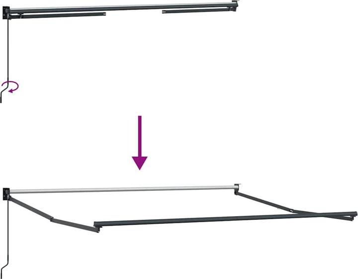 Actual product image vidaXL Retractable awning (2.50 m)
