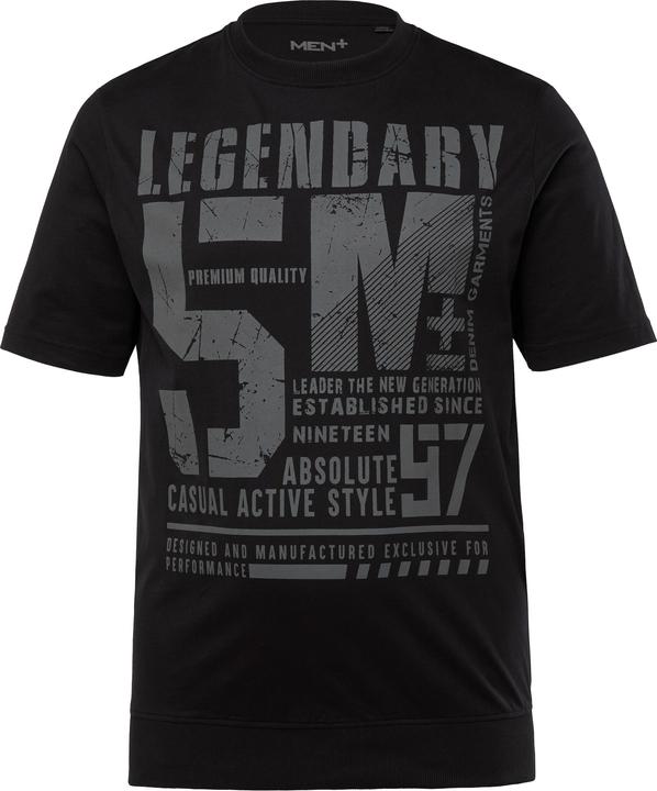 Actual product image Men+ T-Shirt, Halbarm, Bauchfit, Brustprint (4XL)
