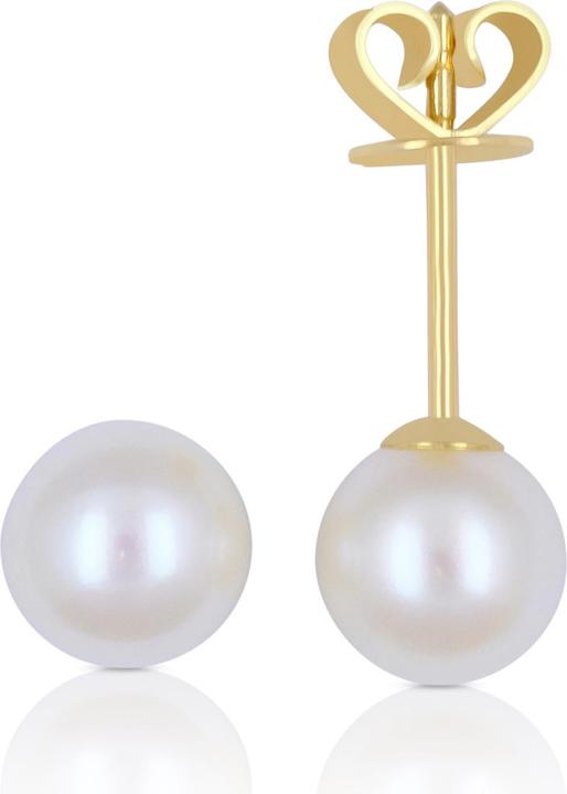 Or jaune 750 Perle d'eau douce 6-6.5mm