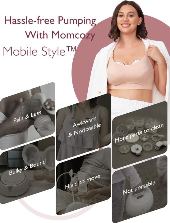 Immagine prodotto Momcozy Tiralatte M6 Hands-free rosso Confezione singola