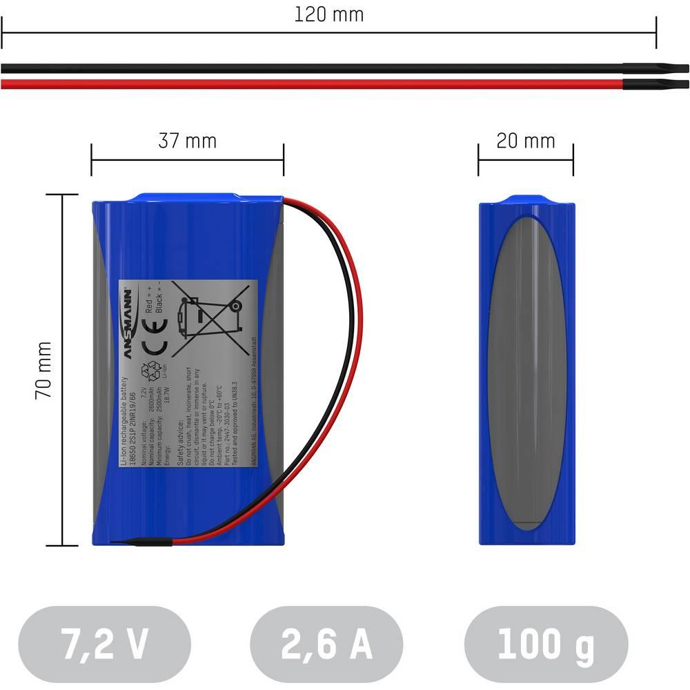 Thumbnail - Ansmann 2S1P (2600 mAh, 9.62 Wh), Powerbank