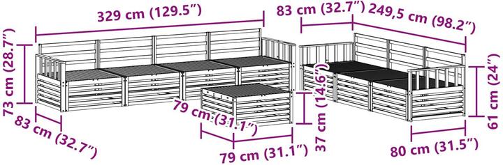 Produktbild vidaXL Outdoor-Sofa