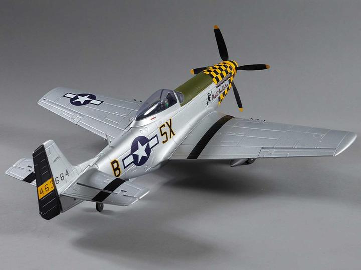 Actual product image Derbee P-51D Mustang Warbird PNP gelb - 75cm (Warbird)