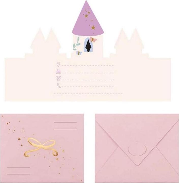 Actual product image Partydeco Geburtstagseinladungen Schloss, 6 Stk. (6 pcs.)