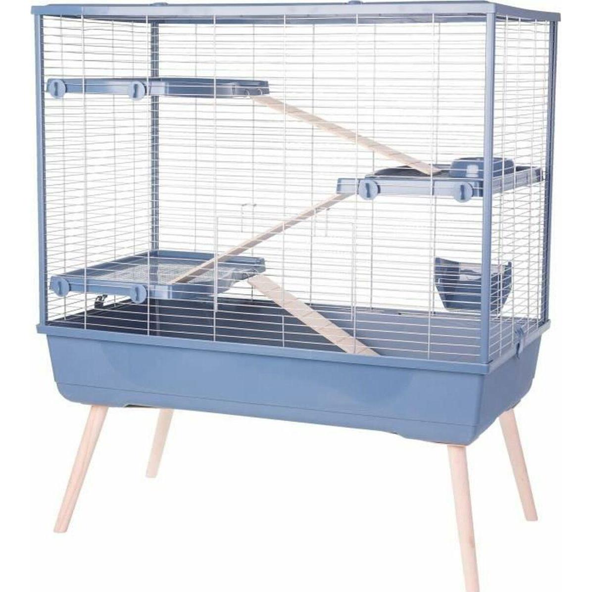 Comparer les prix de Zolux Neolife 100 XL blue - Cage  lapins, Cage + enclos