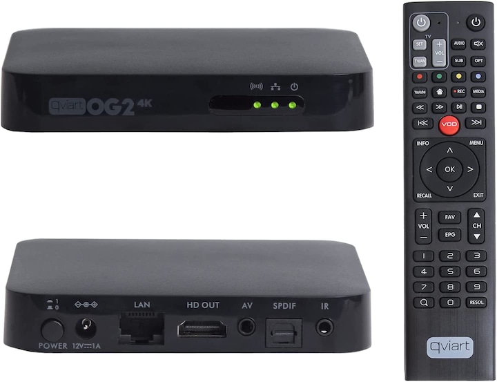 Productafbeelding Qviart OG2 4K LINUX UHD 2160P H.265 OTT Middleware en mediabox