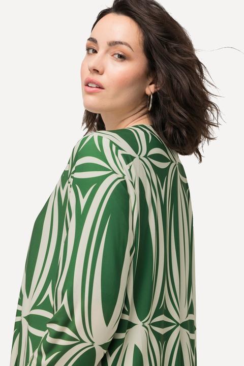 Actual product image Ulla Popken Geometric Print 3/4 Sleeve Jacket (58)
