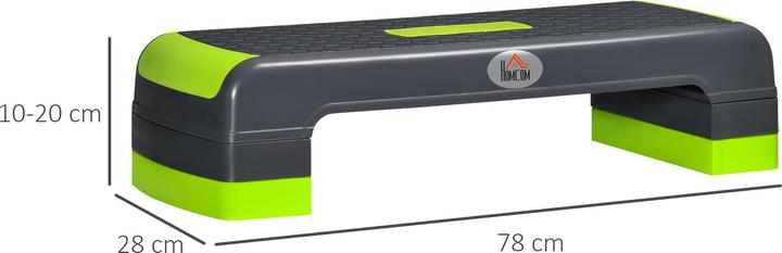 Actual product image Homcom Steppbrett Kunststoff Grau+Grün