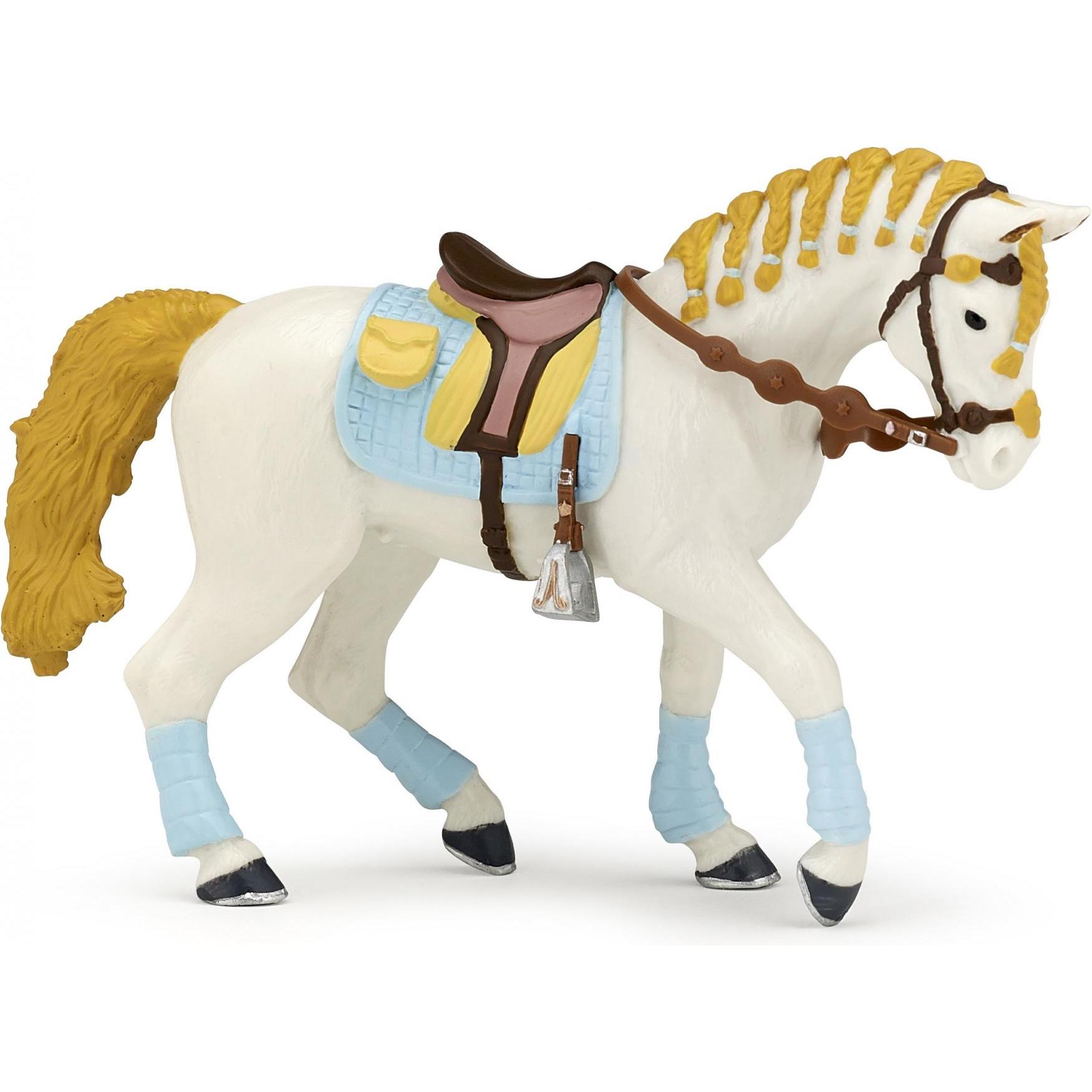 Papo Pferd der Reiterin fashion blau