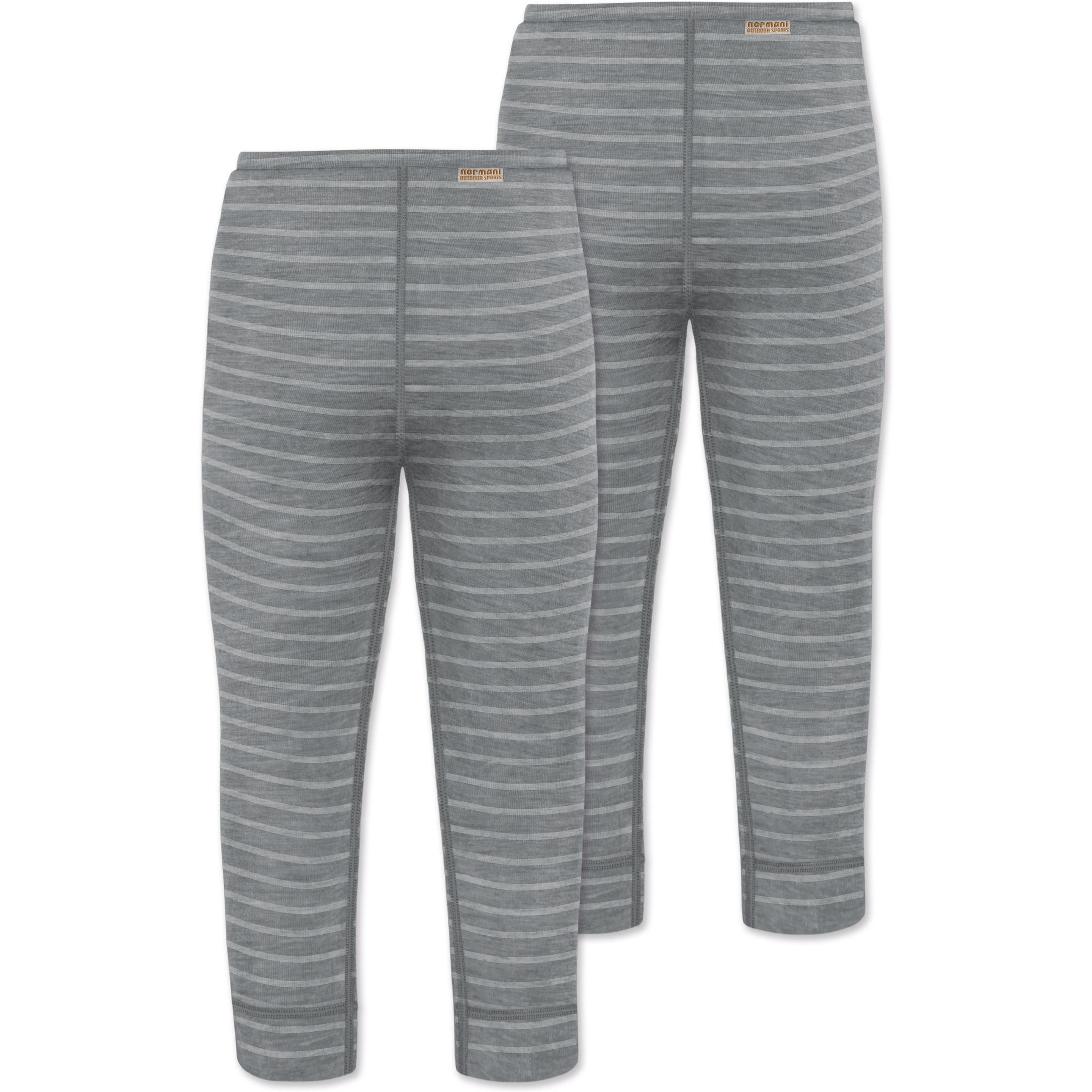 Thumbnail - Normani, Herren, Hosen, 2er Pack Baby Merino Hose Leggings „Tutira" - 9503, Grau, (86)