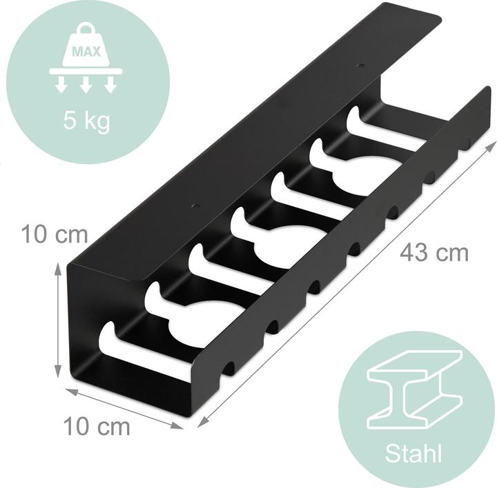Actual product image Relaxdays Kabelkanal für Schreibtisch 2er Set (Duct, 1 cm)