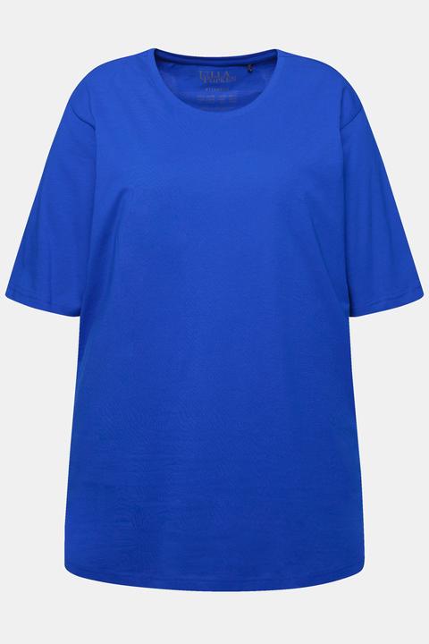 Actual product image Ulla Popken Basic Round Neck Short Sleeve Relaxed Fit Tee (62)
