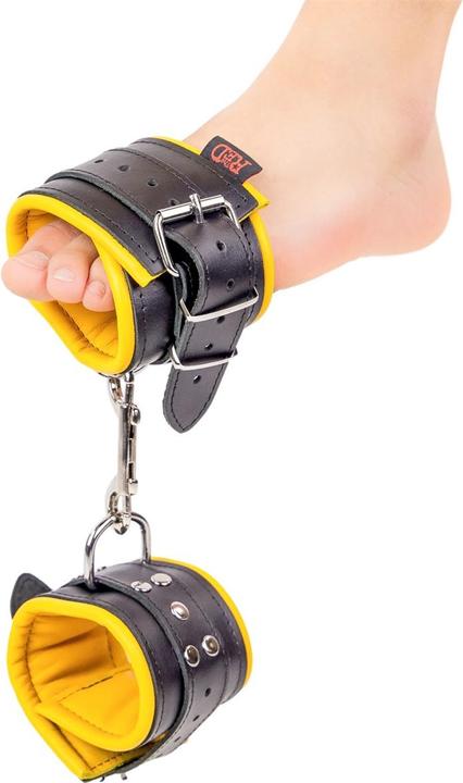 Actual product image The Red Leather ankle cuffs