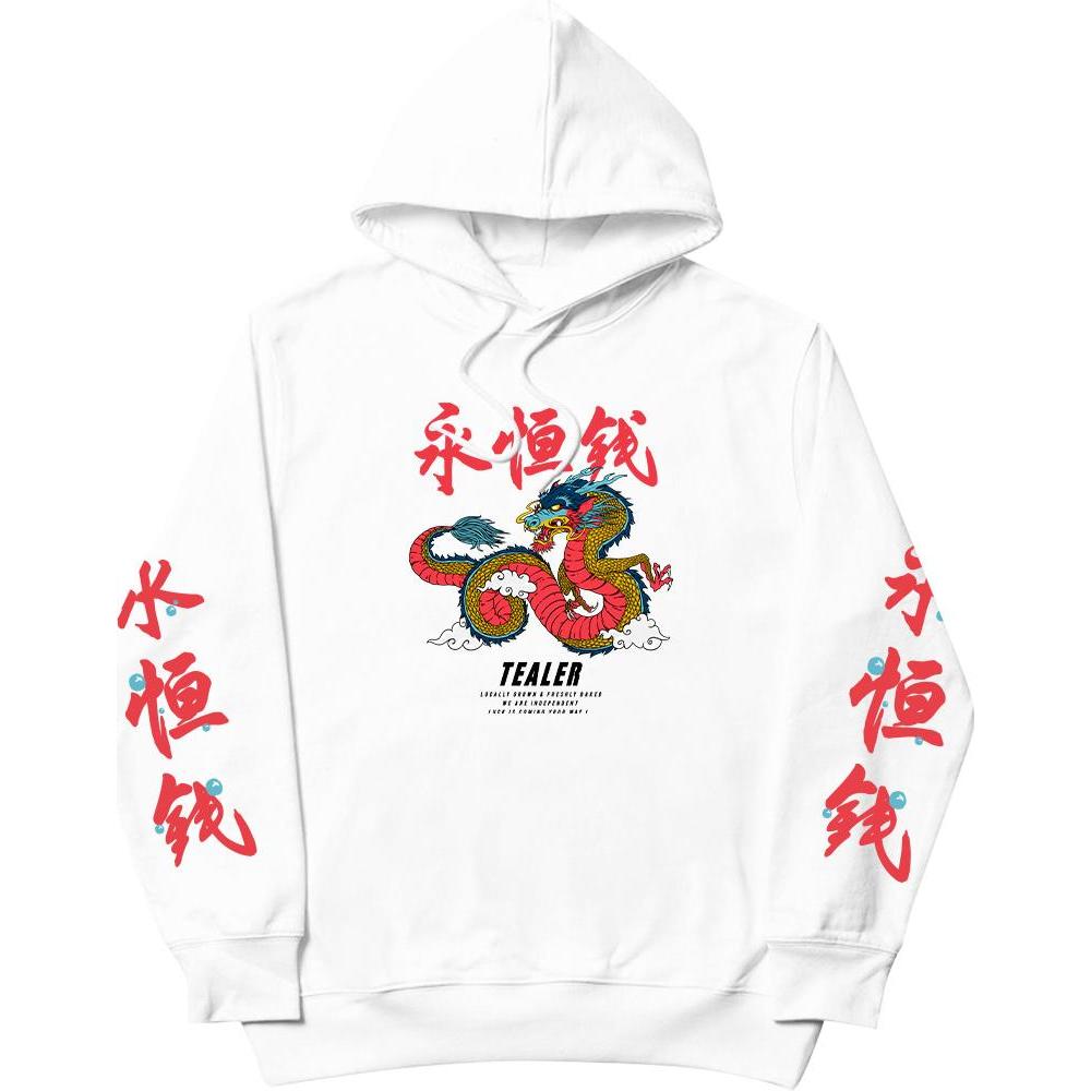 Tealer, Herren, Pullover, kapuzenpullover lucky, Weiss, (XS)