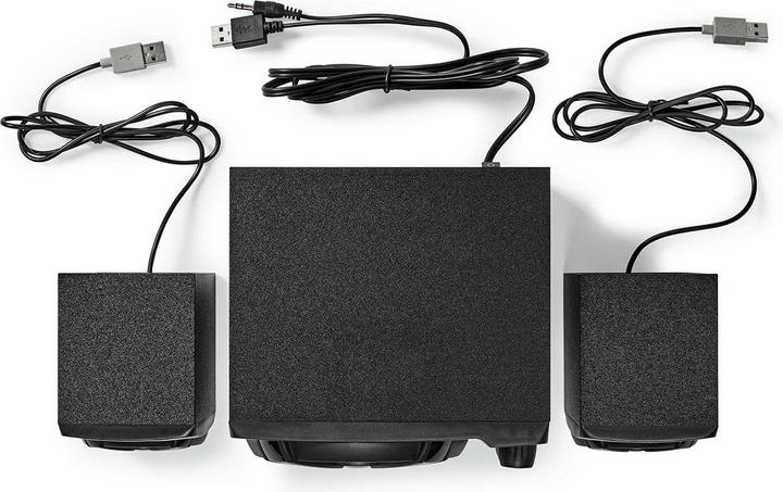 Actual product image Nedis Gaming Speaker | Speaker Channels: 2.1 | Power Supply via USB | 3.5 mm Plug | 33