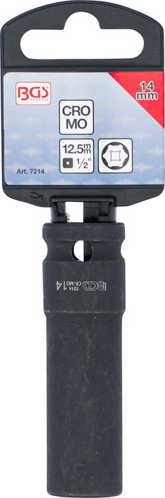Produktbild BGS Kraft-Steckschlüssel-Einsatz Sechskant, tief Antrieb Innenvierkant 12,5 mm (1/2") SW 14 mm (14 mm)