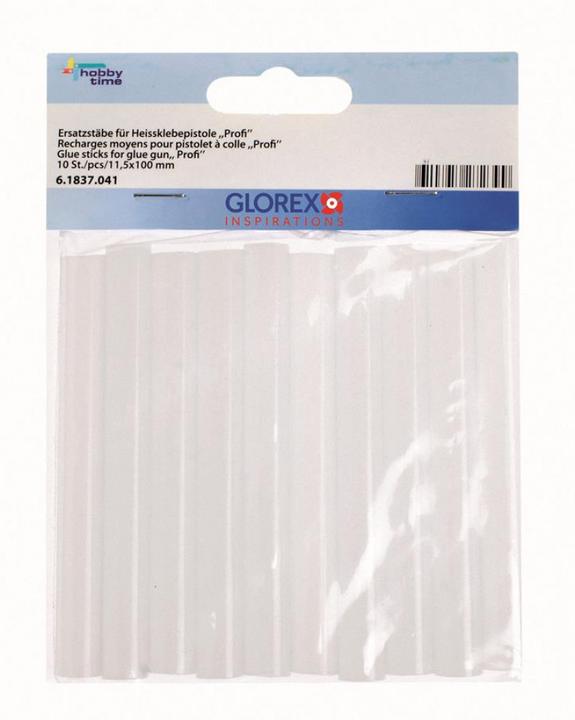 Actual product image Glorex Replacement rods 11,5x100mm 10pcs for hot glue gun "Profi