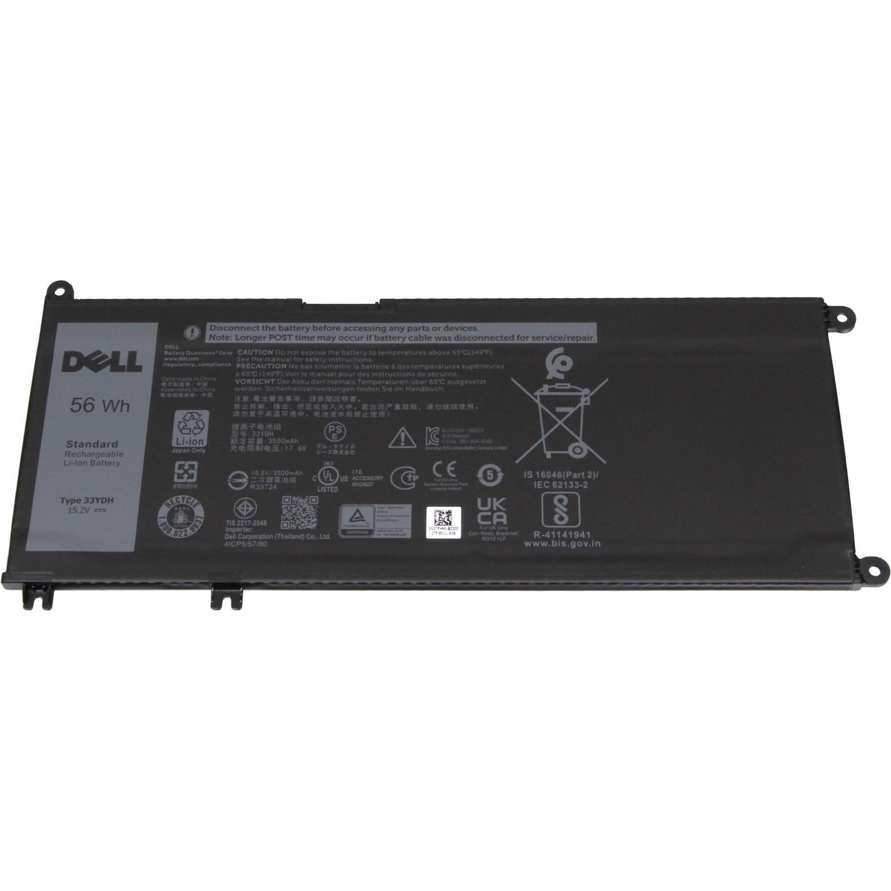 Dell Battery, 56WHR, 4 Cell (4 Zellen, 3600 mAh), Notebook Akku