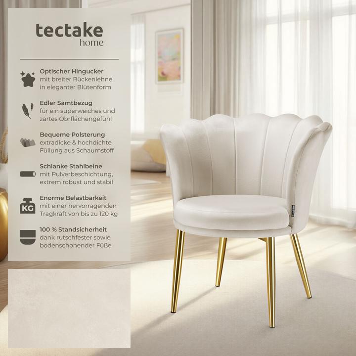 Actual product image tectake Sessel Stella, dicke Polsterung, 67x64x76cm