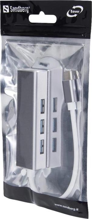 Actual product image Sandberg USB-C to 4 x USB 3.0 Hub SAVER (USB-A, 4 ports)