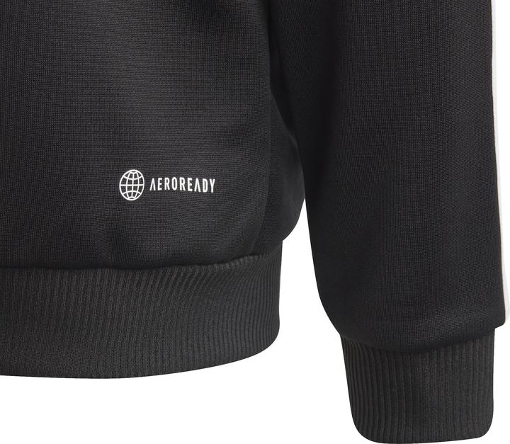 Produktbild adidas Kinder-Hoody mit durchgehendem Reissverschluss und Streifen (152)