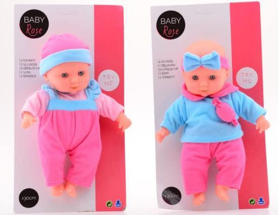 Actual product image Baby Rose Babypop met Geluiden, 30cm.