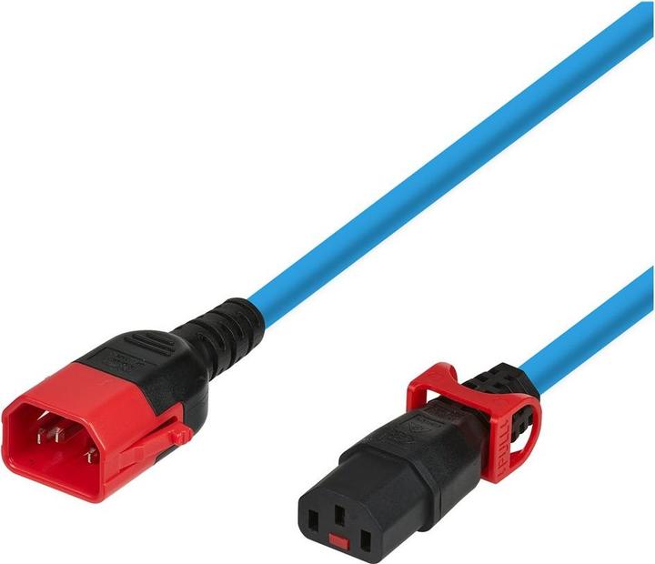 Image du produit ACT Powercord C13 - C14 Dual IEC LOCK blue (2 m)