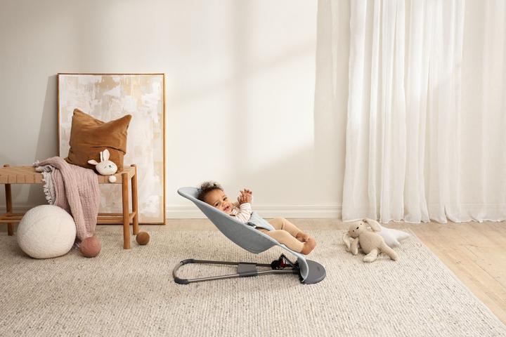 Actual product image BabyBjörn Bliss rocker, woven, light grey mélange