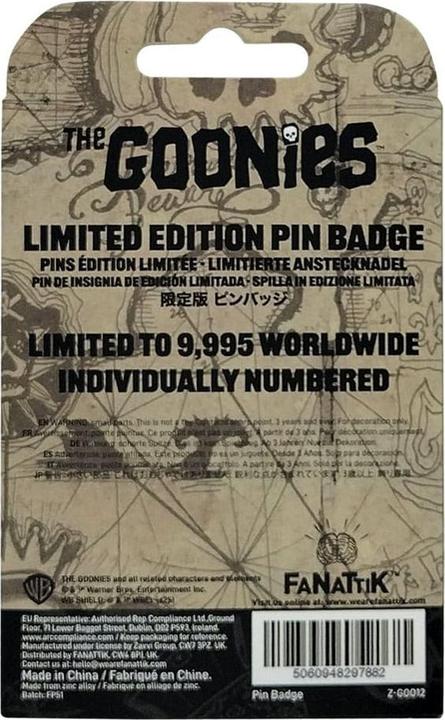 Immagine prodotto Fanattik Die Goonies Ansteck-Pin 40th Anniversary Never Say Die
