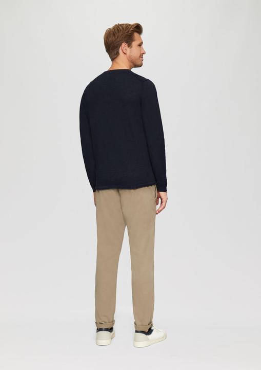 Produktbild S.Oliver Strickpullover Strickpullover mit Flammgarnstruktur und Rollsaum-Details (L)