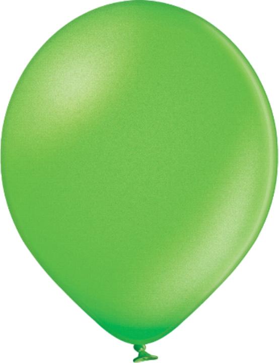 Image du produit Belbal 25 ballons ronds décoratifs Ø 33 cm METALLIC LIME GREEN (25 x)