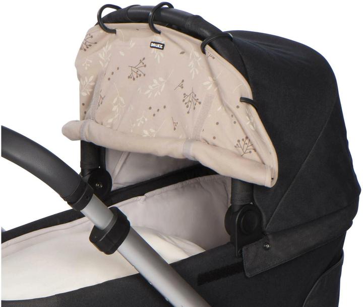 Produktbild Dooky Sonnen- & Windschutz für den Kinderwagen, Leaves Grey