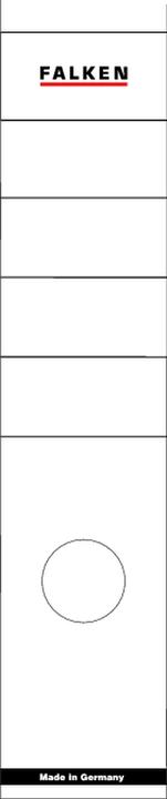 Actual product image Falken Folder spine label, sk, long/wide, 60 x 290 mm, white, polybag with 10 pieces