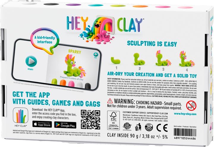 Image du produit TM Toys Hey Clay Licorne set 6 pots, d/e