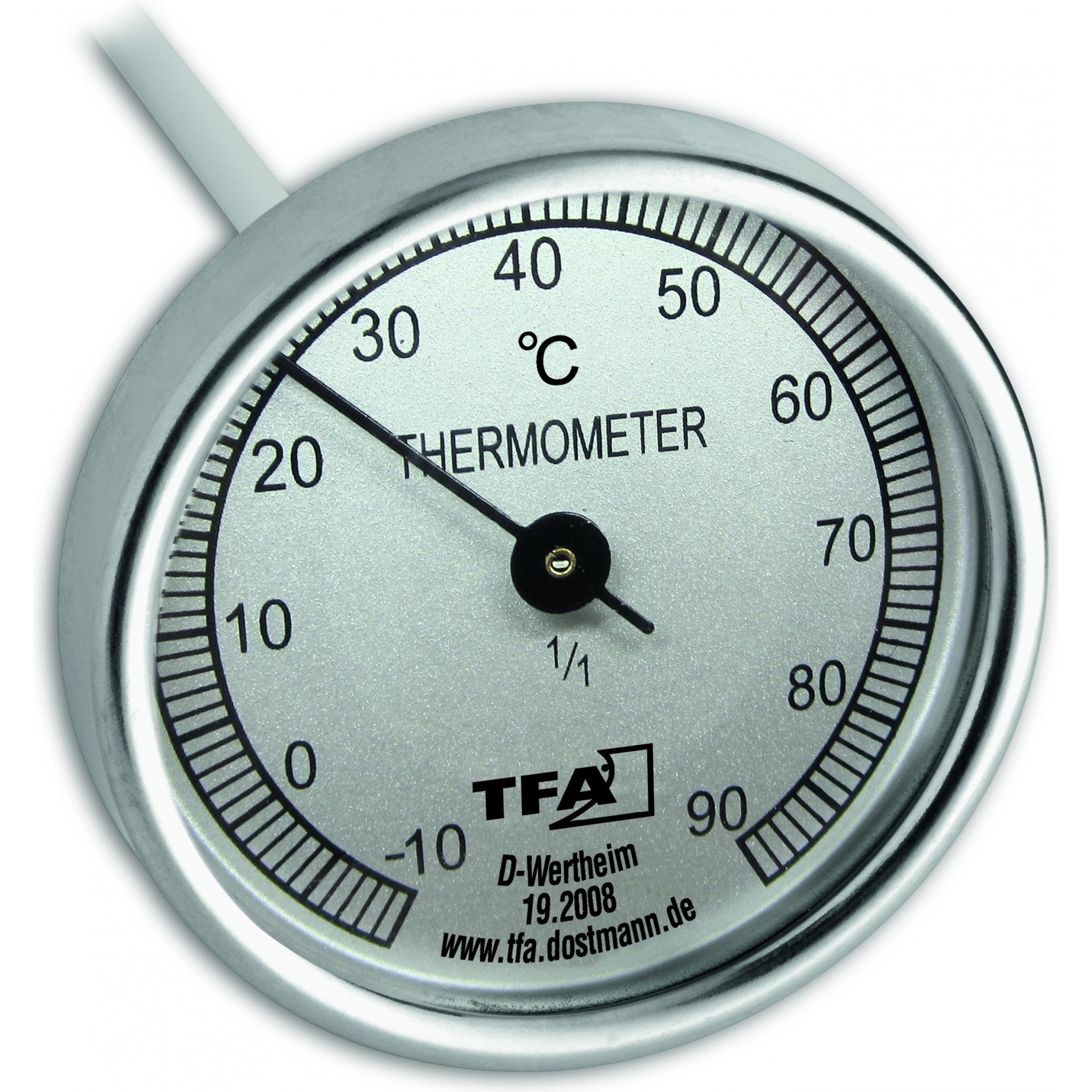 TFA 19.2008 Termometro analogico per compost in acciaio inox, Termometro + Igrometro