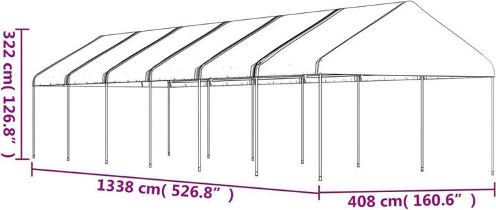 Produktbild vidaXL Pavillon (1338 cm, 408 cm)